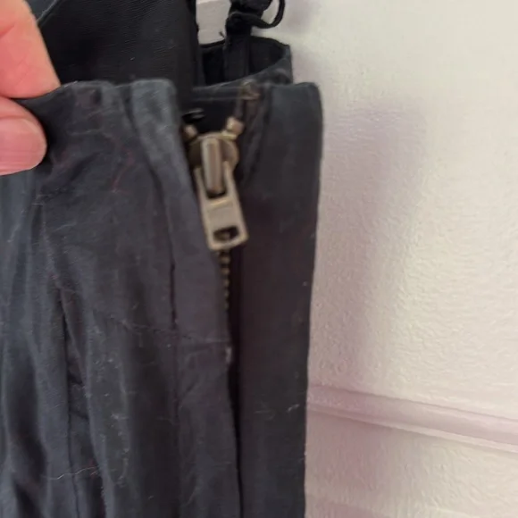 MAEVE dress size 8 black cotton classic simple midi belted - Picture 3 of 5